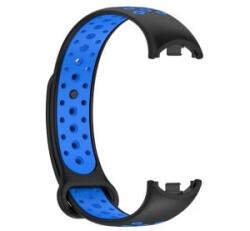 gigapack Pótszíj (egyedi méret, szilikon, lyukacsos, légáteresztő) KÉK/FEKETE Xiaomi Smart Band 9 / Band 8 ' csomagolás' (GP-146567) (GP-146567)