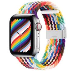 gigapack Pótszíj (egyedi méret, nagy, textil, szivárvány) FEHÉR Apple Watch Series 10 46mm / Watch Ultra 2 49mm / Watch Series 9 45mm
