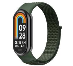 gigapack Pótszíj (egyedi méret, nylon, tépőzáras, légáteresztő) SÖTÉTZÖLD Xiaomi Smart Band 9 / Band 8 ' csomagolás' (GP-146559) (GP-146559)