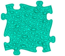 MUFFIK Puha Kavicsok Puzzle - Türkiz