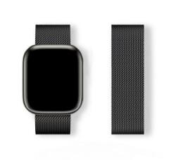 gigapack Pótszíj (egyedi méret, kicsi, fém, milánói szíj, mágneses) FEKETE Apple Watch Series 5 40mm / Watch Series 4 40mm / Watch Series 3 (GP-166671)