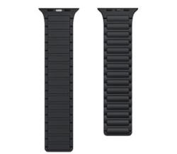 gigapack Pótszíj (egyedi méret, kicsi, szilikon, 3D, mágneses) FEKETE Apple Watch Series 10 42mm / Watch Series 5 40mm / Watch Series 4 40mm