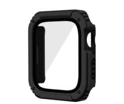 gigapack Műanyag keret (ütésálló + kijelzővédő üveg) FEKETE Apple Watch Series 2 42mm / Watch Series 1 42mm / Watch Series 3 42mm (GP-125020)