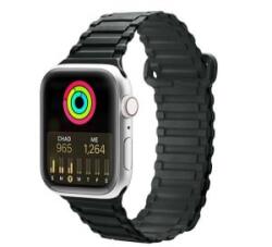 Dux Ducis pótszíj (egyedi méret, nagy, szilikon, mágneses) SÖTÉTZÖLD Apple Watch Series 10 46mm / Watch Ultra 2 49mm / Watch Series 9 45mm