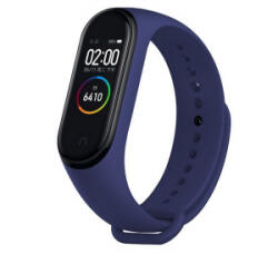 DEVIA DELUXE SPORT pótszíj (egyedi méret, szilikon, állítható) SÖTÉTKÉK Xiaomi MI Band 4 / MI Band 3 (GP-136587) (GP-136587)