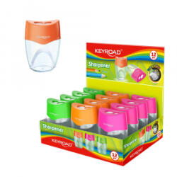 Keyroad Hegyező 2 lyukú tartályos 12 db/display Mellow 2 vegyes színek (KR972388)