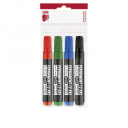 ICO Alkoholos marker készlet, 1-4mm, vágott hegyű, 12XXL, 4 különböző szín (9580082004)