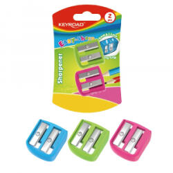 Keyroad Hegyező 2 lyukú 2 db/bliszter Easy-sharp vegyes színek (KR972438)