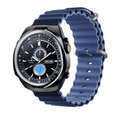 DEVIA DELUXE SPORT6 pótszíj (egyedi méret, kicsi, szilikon, állítható, hullám) SÖTÉTKÉK/VILÁGOSKÉK Apple Watch Series 10 42mm / Watch (GP-160664)