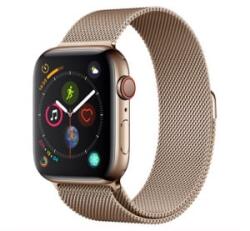 DEVIA ELEGANT pótszíj (egyedi méret, kicsi, fém, milánói szíj, mágneses) ARANY Apple Watch Series 10 42mm / Watch Series SE 40mm / Watch
