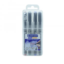 Centropen Alkoholos marker készlet, 1mm, M OHP 2637, 4 különböző szín (A-626370401) (A-626370401) - aqua
