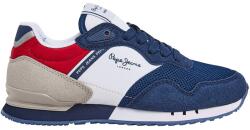 Pepe Jeans London Pepe Jeans London, Colorblock dizájnú sneaker hálós anyagú részletekkel, Fehér, Sötétkék, 33 EU (PBS40002-595-33)