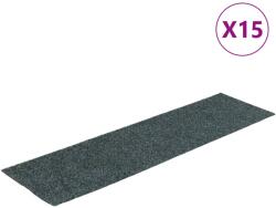 vidaXL 15 db zöld négyszögletes öntapadó lépcsőszőnyeg 76 x 20 cm 3.3 kg (326935)