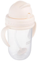 Canpol babies Неразливаща се чаша със сламка и дръжки Canpol - 270 ml, Крем (56/623_cre) - kindermarket