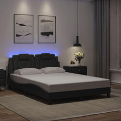 vidaXL szürke műbőr ágykeret LED-világítással 140 x 200 cm (VD3214025)