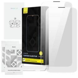 Baseus iPhone 13 Pro Max/14 Plus edzett üvegfólia beépített porszűrővel (P60012218201-02) (P60012218201-02) (P60012218201-02)