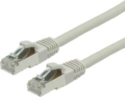 Telegärtner 100008981 RJ45 Hálózati kábel, patchkábel CAT 6A S/FTP 10.00 m Szürke Kettős árnyékolás, Védővel, Lángálló 1 db (L00005A0027) (L00005A0027)