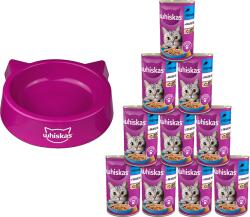 Whiskas WHISKAS nedves macskatáp 1+ tonhallal zselében 10x400g + MACSKA TÁL INGYENES ! ! !
