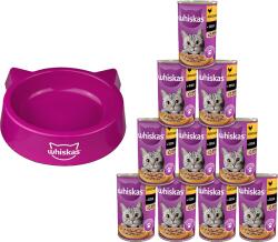 Whiskas WHISKAS Nedvestáp 1+ csirkemellel mártásban 10x400g + MACSKA TÁL INGYENES ! ! !