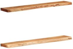 vidaXL 2 darab tömör akácfa fali polc 100x20x3, 5 cm (373627)