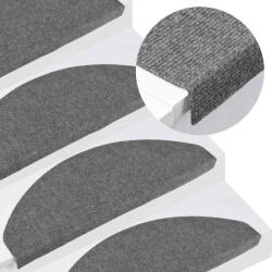 vidaXL 30 db szürke öntapadó lépcsőszőnyeg 65 x 22, 5 x 3, 5 cm (3365912)