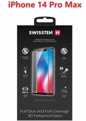 SWISSTEN Full Glue Apple iPhone 14 Pro Max 3D üvegfólia - fekete (64701911) (64701911)