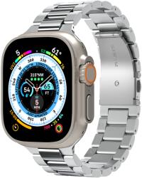 Spigen Metal Fit 316L Apple Watch S1/2/3/4/5/6/7/8/9/SE/SE 2/Ultra Gyári Fém szíj 42/44/45/49 mm - Ezüst (AMP06356) (AMP06356)