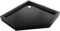 Mexen Flow+ петостранен поддушов корито 90 x 90 см, черен мат - 46P709090H (46P709090H)