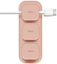 UNIQ Pod Mag mágneses kábelrendező + talp Rózsaszín/Piros