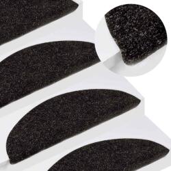 vidaXL 15 db antracitszürke lépcsőszőnyeg 56x17x3 cm (136389)