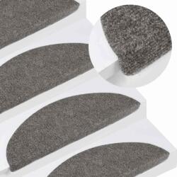 vidaXL 15 db szürke lépcsőszőnyeg 56x17x3 cm (136391)