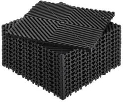 VEVOR Vízelvezető szőnyeg moduláris garázs padlólap 12 db szett 31x31 cm összepattintható PP anyag