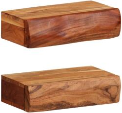 vidaXL 2 darab tömör akácfa fali polc 30x17x8 cm (373628)