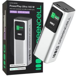 Green Cell PowerPlay Ultra Powerbank 25200mAh 140W PD USB C gyors töltéssel laptophoz, MacBookhoz, iPhone 16 15 14 Pro Maxhoz (GC-36854)
