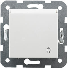 Panasonic Aljzat 2P+F, csapfedeles, keret nélküli, fehér, csavaros (90964612)