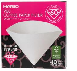 HARIO V60-02 papírszűrők 40 db, fehér (VCF-02-40W)