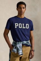 Ralph Lauren pamut póló sötétkék, nyomott mintás, 710972663 - sötétkék XXL