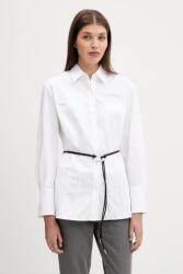 HUGO BOSS pamut ing galléros, fehér, regular, 50543364 - fehér 40