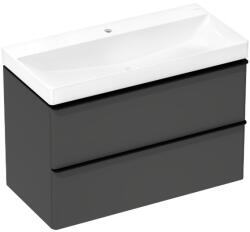 Hansgrohe Xelu Q 980/475 2 fiókos mosdószekrény mosdóval, matt fekete fogantyú/matt gyémántszürke 54384670 (54384670)