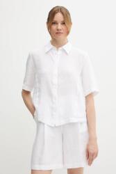 Sisley len ing galléros, fehér, relaxed, 5BMLLQ08U - fehér S