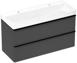 Hansgrohe Xelu Q 1180/475 2 fiókos mosdószekrény mosdóval, matt fekete fogantyú/matt gyémántszürke 54387670 (54387670)