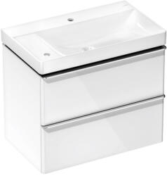 Hansgrohe Xelu Q 780/475 2 fiókos mosdószekrény balos mosdóval, króm fogantyú/magasfényű fehér 54377000 (54377000)