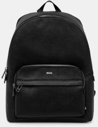 HUGO BOSS bőr hátizsák fekete, nagy, sima, 50548179 - fekete Univerzális méret