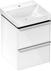 Hansgrohe Xelu Q 480/475 2 fiókos mosdószekrény mosdóval, króm fogantyú/magasfényű fehér 54368000 (54368000)