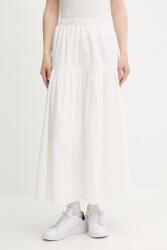 Tommy Jeans pamut szoknya fehér, maxi, harang alakú, DW0DW20980 - fehér S