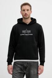 Alpha Industries felső fekete, nyomott mintás, kapucnis, 148346.373 - fekete S