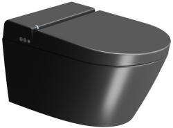 SAPHO GSI WCLEAN fali kerámia WC integrált bidéfunkcióval 59x38 cm, dual matt fekete 7418K26 (7418K26)