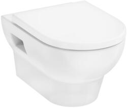 Hansgrohe GladeLake S fali kerámia WC csésze AquaChannel Flush öblítéssel és WC ülőkével, fehér 60201450 (60201450)