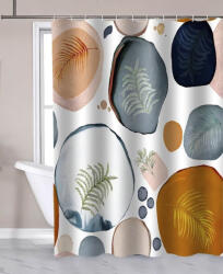 SAPHO textil zuhanyfüggöny 180x180 cm, növénymintás ZP014 (ZP014)