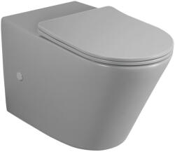 SAPHO PACO Rimless kombinált kerámia WC-csésze vario kifolyással, matt szürke PC1012GR-111 (PC1012GR-111)